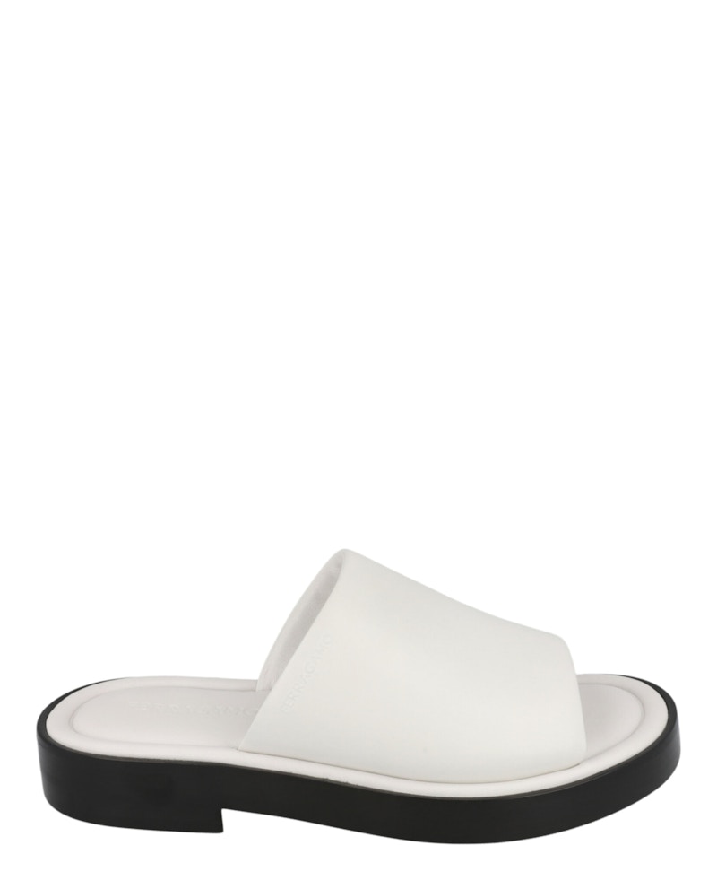 【送料&関税込】Ferragamo giunone Sandals Ferragamo Giunone Leather Slides White Men's - 021258-761849