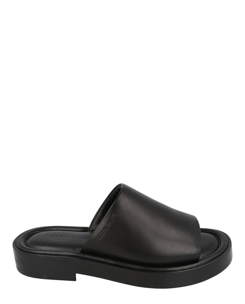 Sandali Ferragamo Giuone Slide neri Uomo 021258-760634-M IT