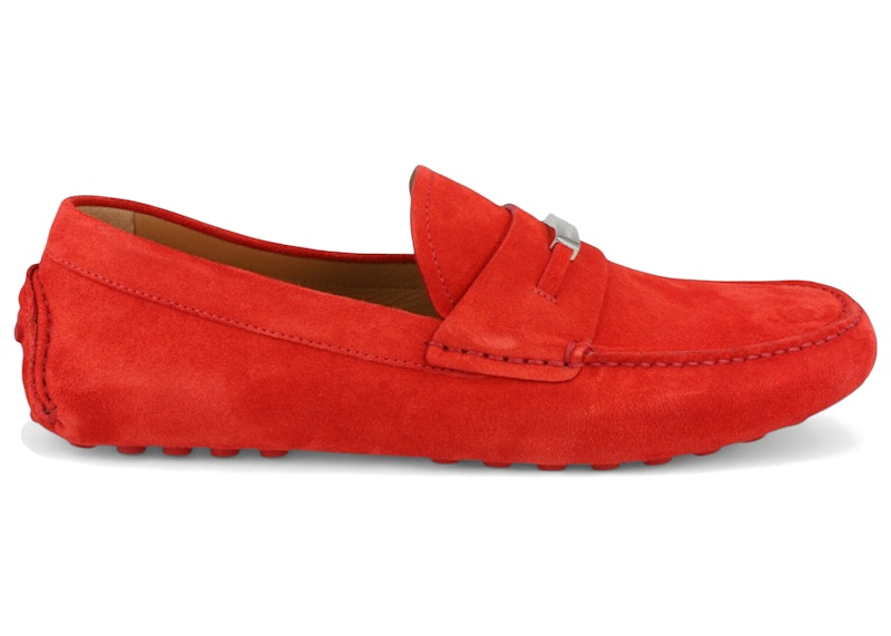 Ferragamo Grenoble Suede Drivers Red