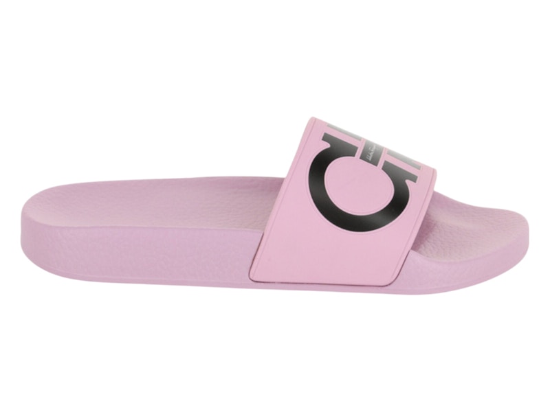 Ferragamo Groovy Dual Gancini Slides Light Pink (Women's Ferragamo Groovy Dual Gancini Slides Light Pink (Women's
