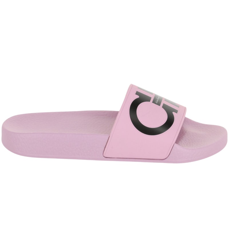 Ferragamo Groovy Dual Gancini Slides Light Pink (Women's