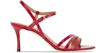 Ferragamo High-Shine Finish 70mm Sandals Red (Women's)