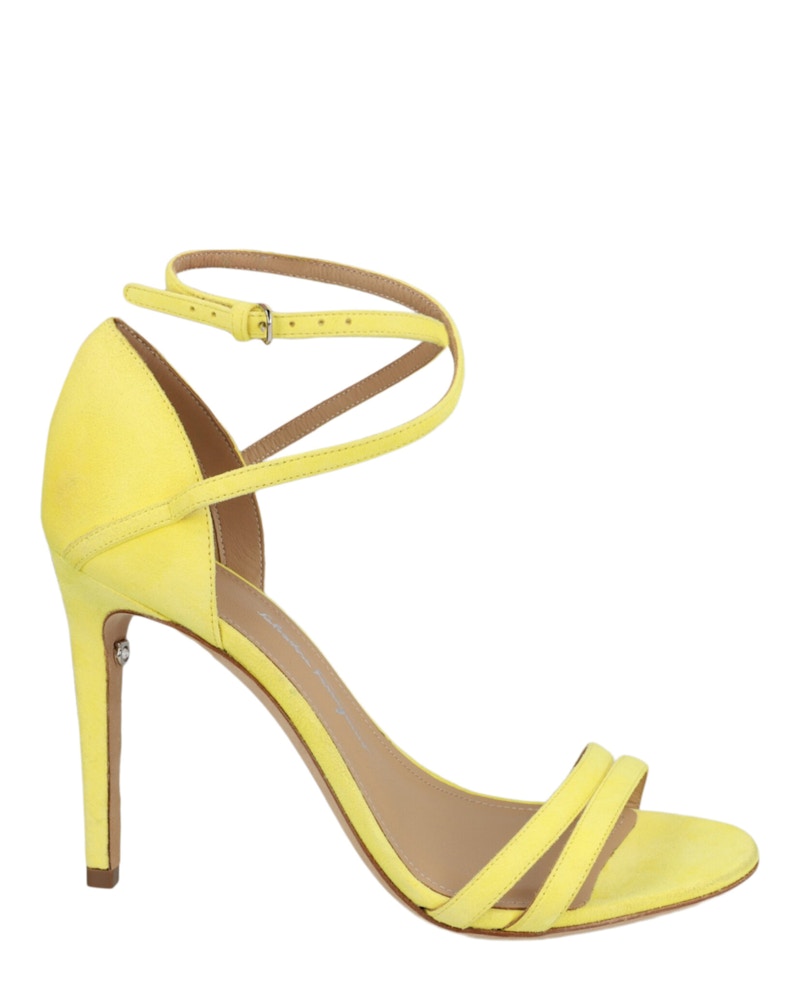 Ferragamo Ines X5 Suede Sandals Light Yellow (Women's)