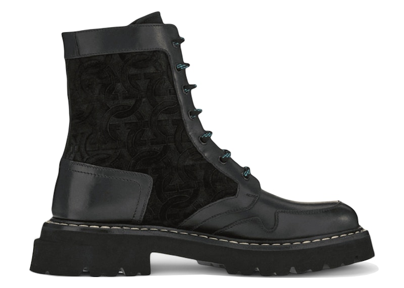 Pre-owned Ferragamo Men's  Iuri Boots Sneakers In Black