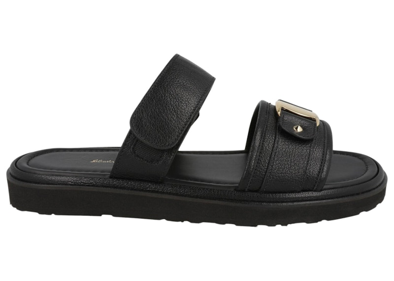 Ferragamo Kamy Leather Sandals (Women's) Sneakers in Black