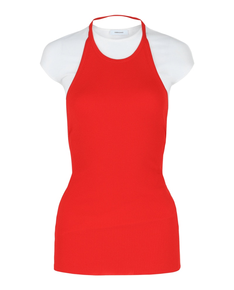 Mehrlagiges Top Ferragamo Rot
