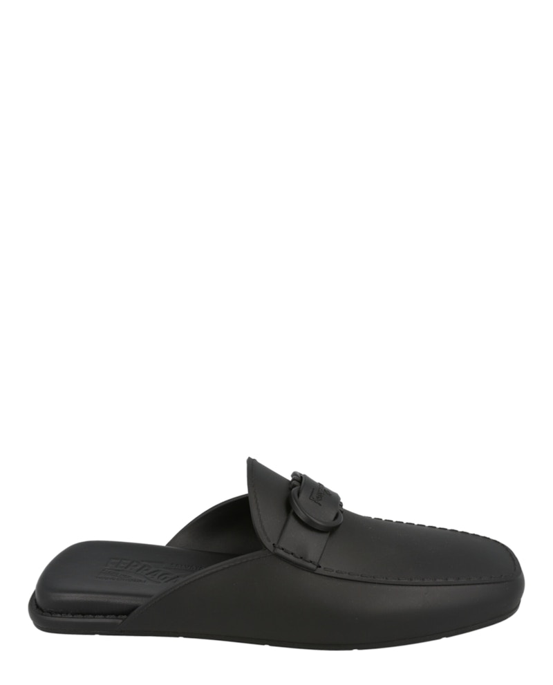 Ferragamo Leather Jelly Mules Black Men's - 020825-754087-M - US