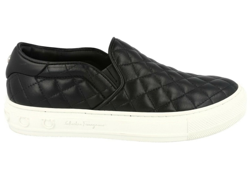 Ferragamo Lisa 1 Quilted SlipOn Sneakers (Women's) in Black