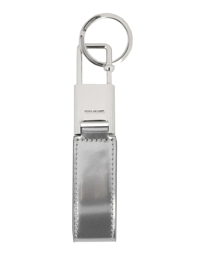 Ferragamo Logo Keyring Silver