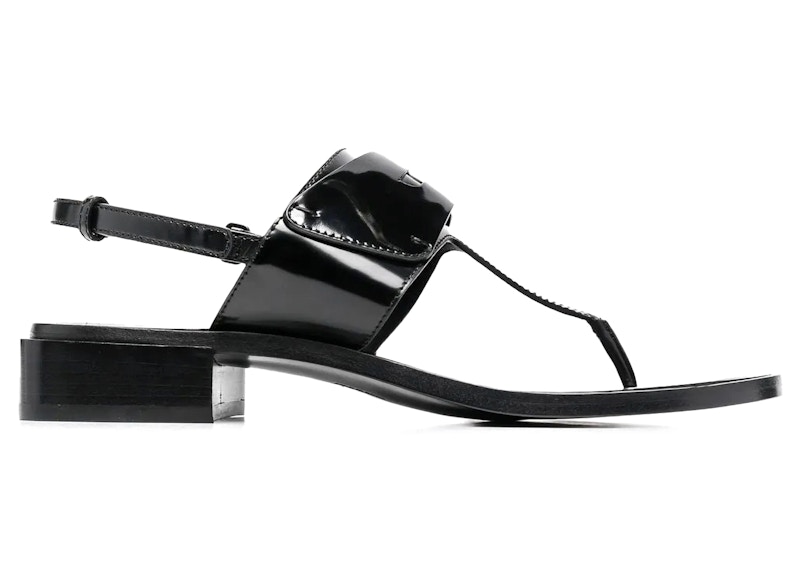 サンダル・ミュール FERRAGAMO FW23 Black satin sandals (01F8087630401C NERO) Ferragamo Strap-Detail Open-Toe Sandals Black (Women's