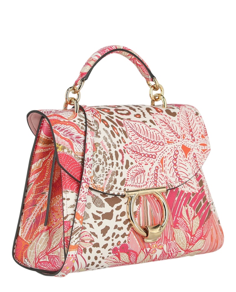 Ferragamo Margot Gancio Plant-Print Shoulder Bag Multi