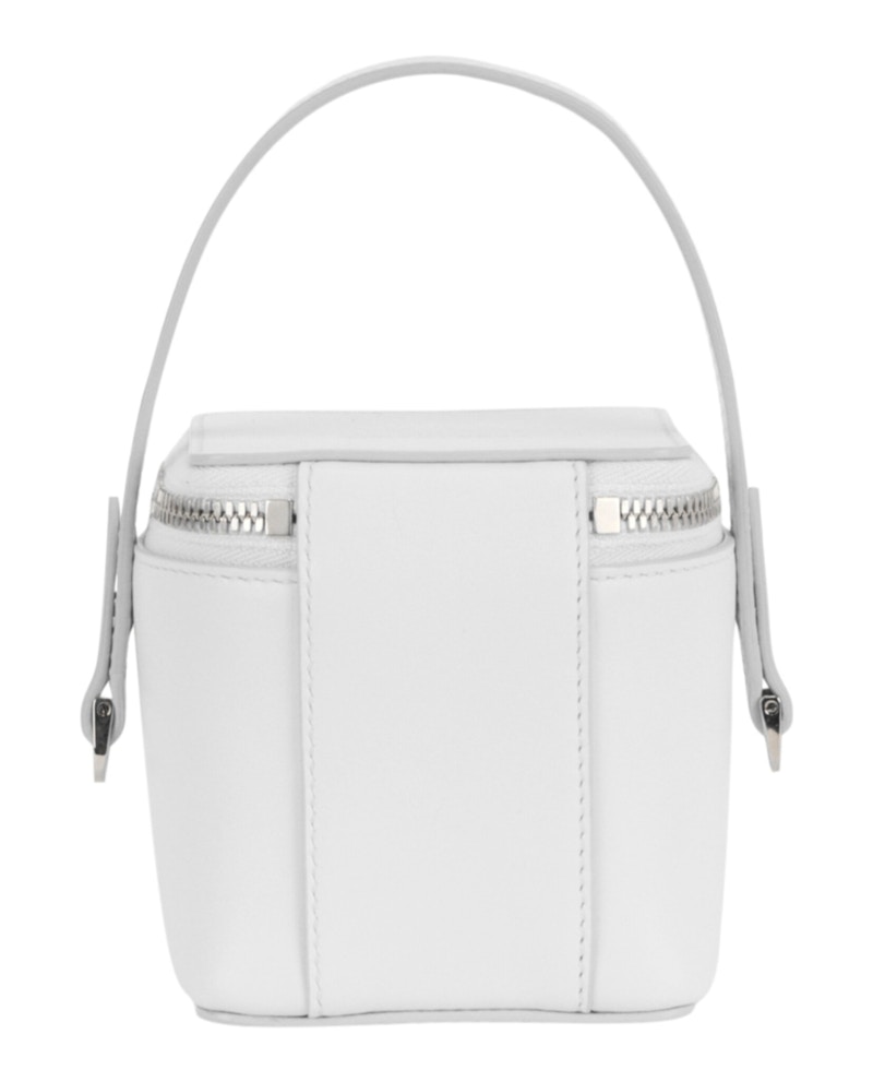Ferragamo Micro Zip-Around Shoulder Bag White