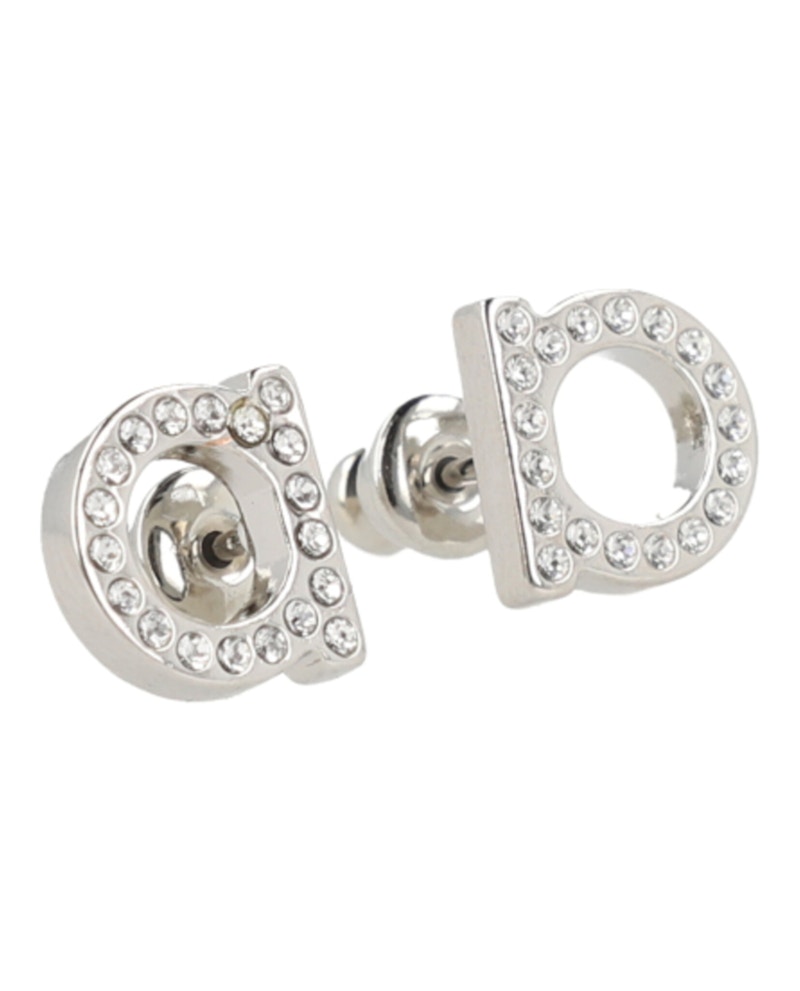 FERRAGAMO Pre-owned Women's Mini Bijoux Earrings In Grey In Gray