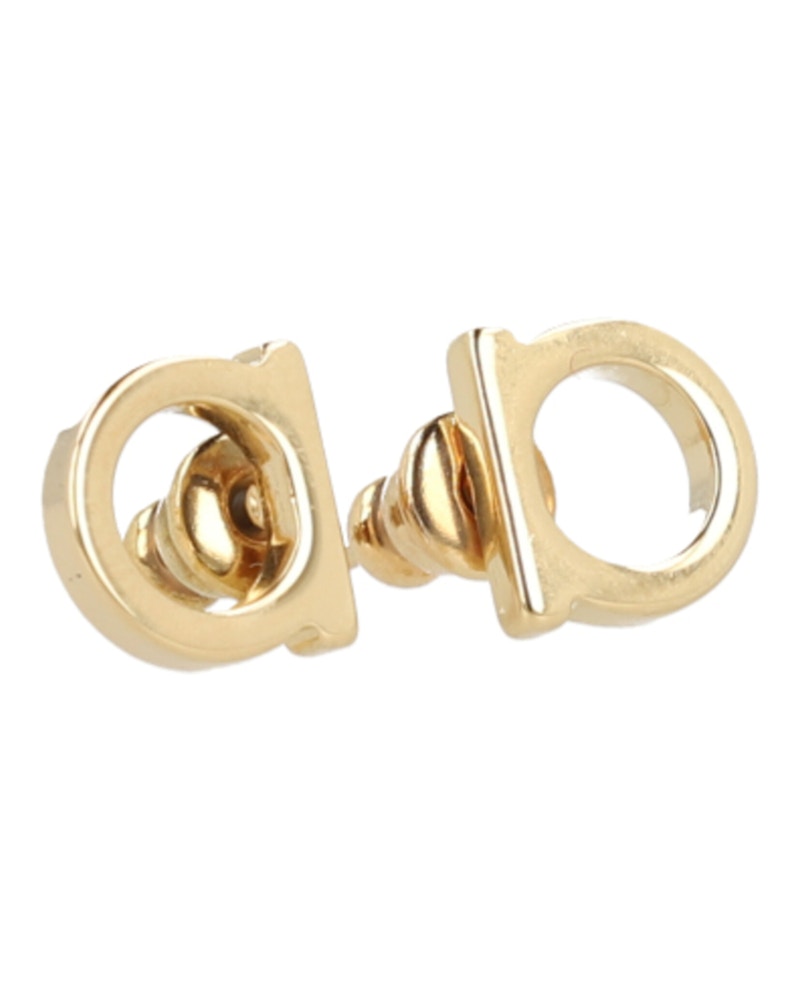 Pre-owned Ferragamo Women's  Mini Bijoux Earrings In Yellow