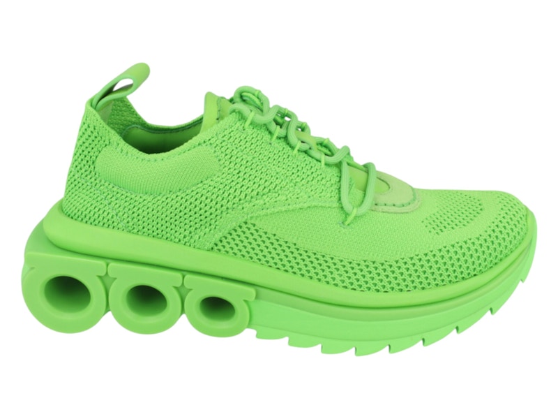 Ferragamo Nima Knit Sneakers Green (Women's) - 030391-762792