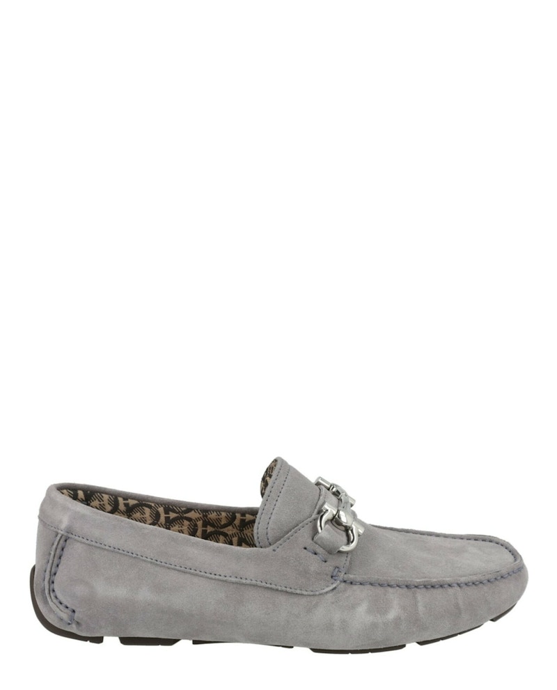 Ferragamo Parigi Eco Suede Drivers Grey