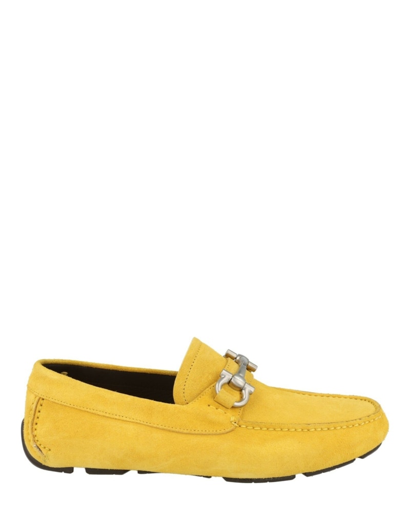 Ferragamo Parigi Eco Suede Drivers Light Yellow