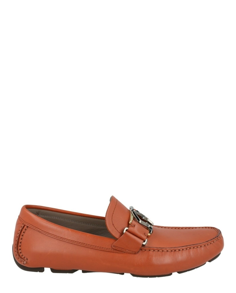 Ferragamo Peter Leather Drivers Medium Brown