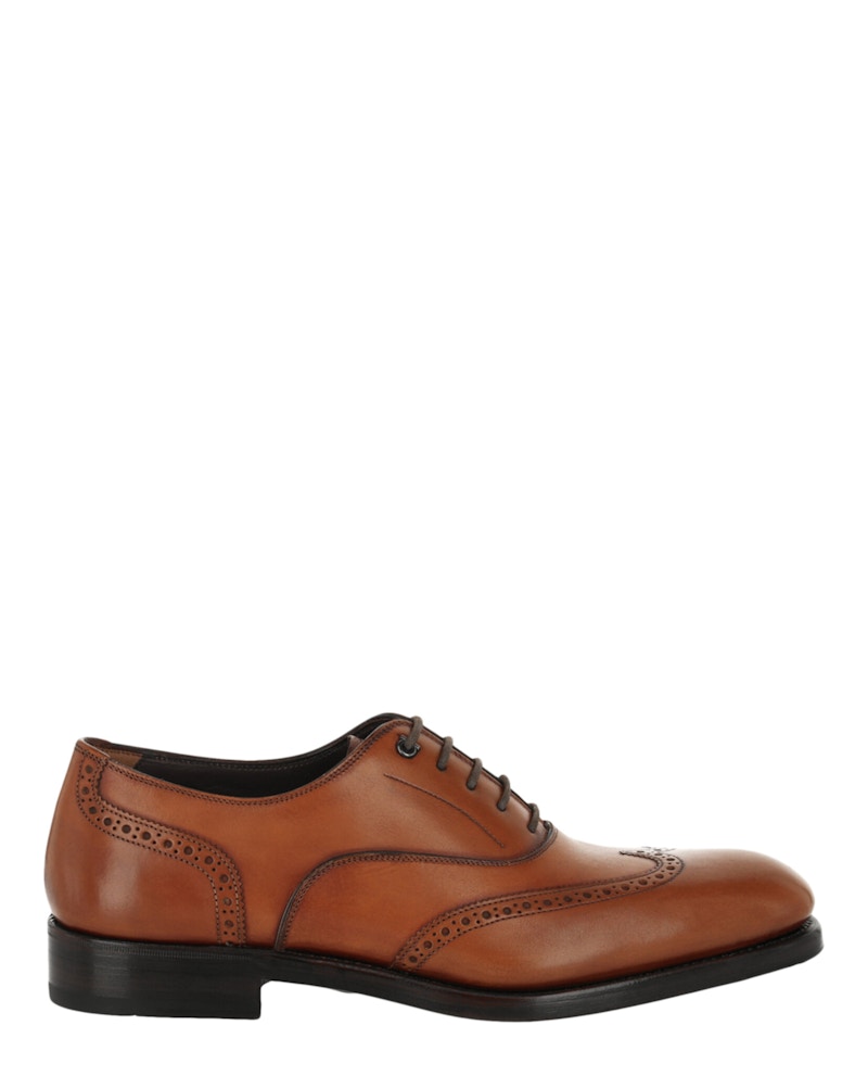 Ferragamo Raphael Brogues Shoes - Extra Wide Width Camel