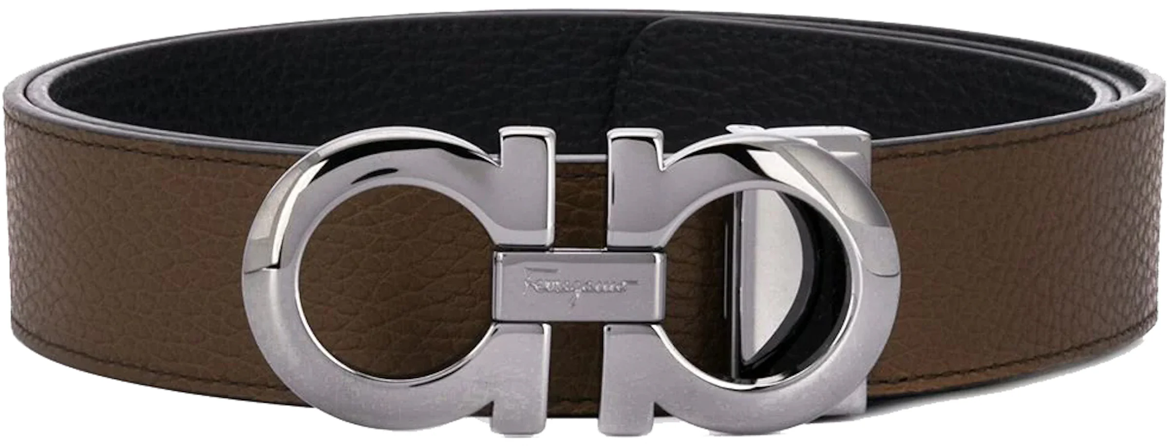 Ferragamo Gancini Reversible & Adjustable Leather Belt in Brown for Men