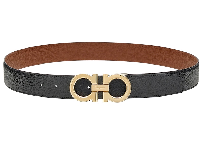 Black and hotsell gold ferragamo belt