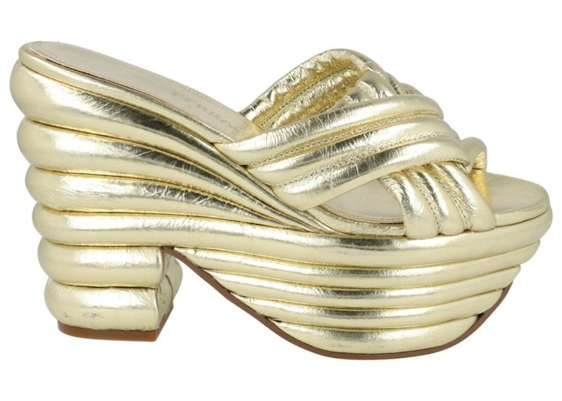 Ferragamo Rey Platform Sandals (Narrow Width) (Women's) Sneakers in Yellow