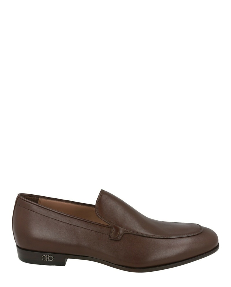 Ferragamo Ridley Leather Loafers Medium Brown
