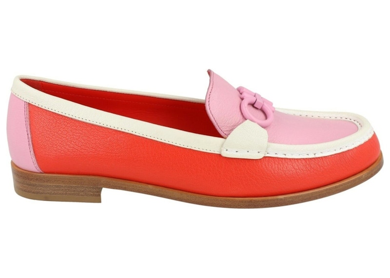Ferragamo Rolo Gancini Leather Loafers Red (Women's)