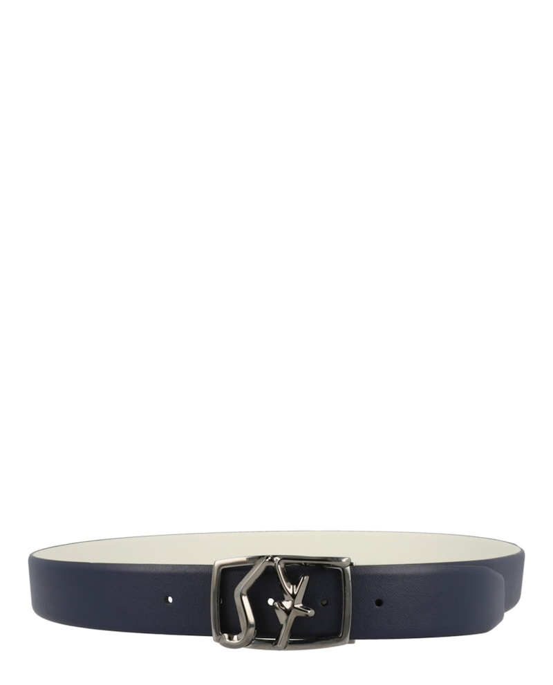 Cinturón de piel reversible con el logotipo de Ferragamo SF, azul