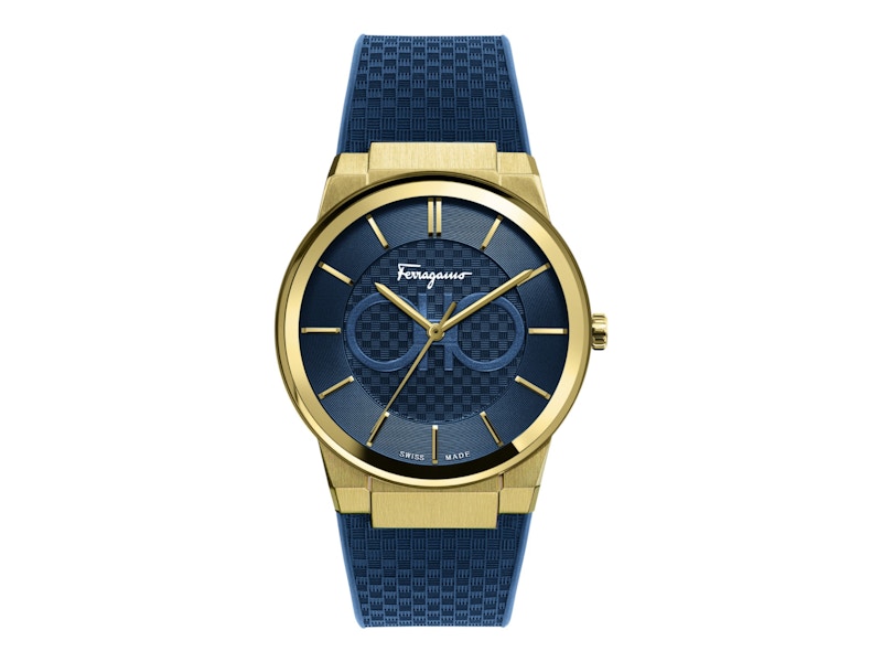 Pre-owned Ferragamo Men's Sapphire Sfhp00220 Watch In Stainless Steel In Silver