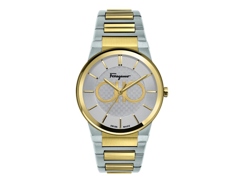 Pre-owned Ferragamo Men's Sapphire Sfhp00520 Watch In Stainless Steel In Silver