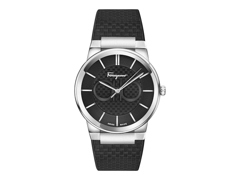 Pre-owned Ferragamo Men's Sapphire Sfhp01024 Watch In Stainless Steel In Silver