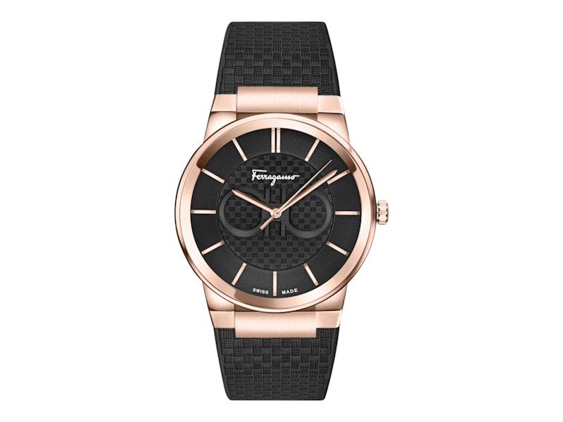 Pre-owned Ferragamo Men's Sapphire Sfhp01324 Watch In Stainless Steel In Silver