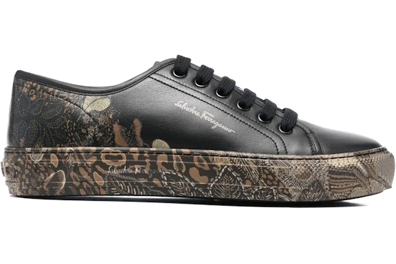Ferragamo Sneaker Floral-Trim Schwarz (Damen)