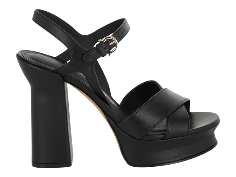 Ferragamo Sonya Platform Heel Sandals Black (Women's