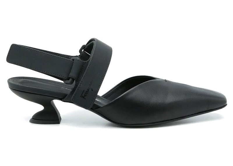 Pre-owned Ferragamo Squaretoe 45mm Pumps (women's) Sneakers In Black
