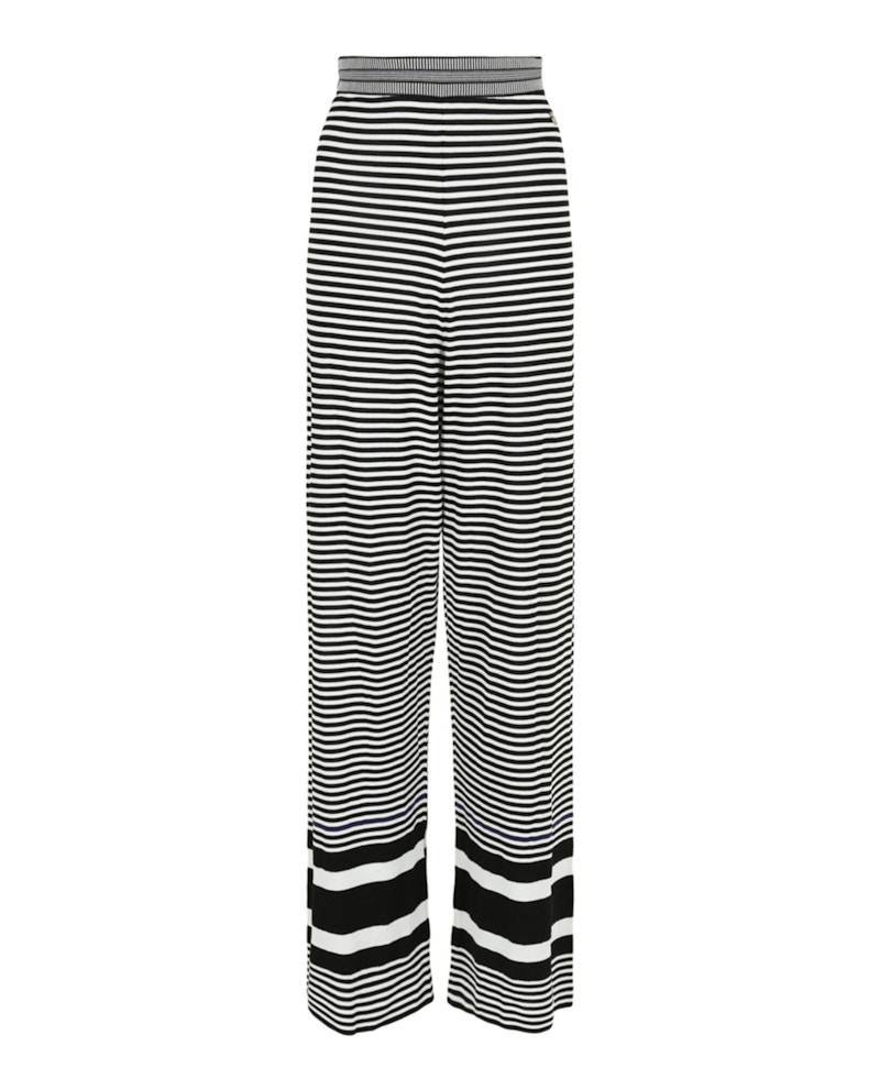 Pre-owned Ferragamo Women's  Striped Knit Pants In Multi