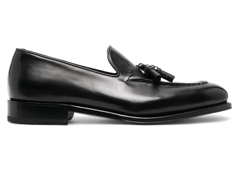 Pre-owned Ferragamo Men's  Tassel Slipon Sneakers In Black