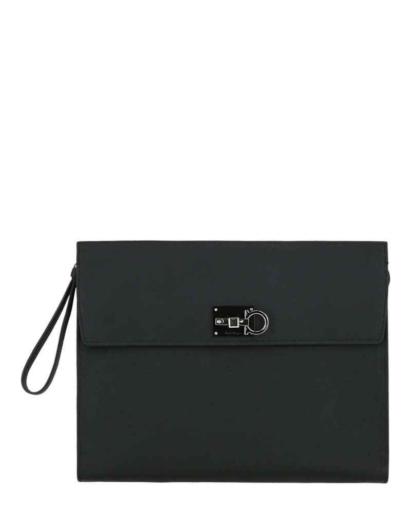 Ferragamo The Studio Large Pouch Black