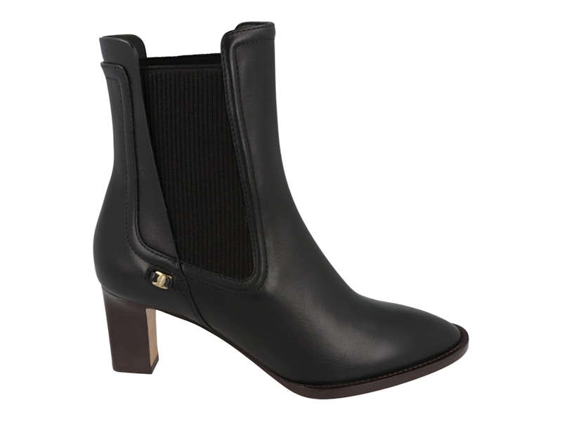 Pre-owned Ferragamo Toren Leather Bootie (women's) Sneakers In Black