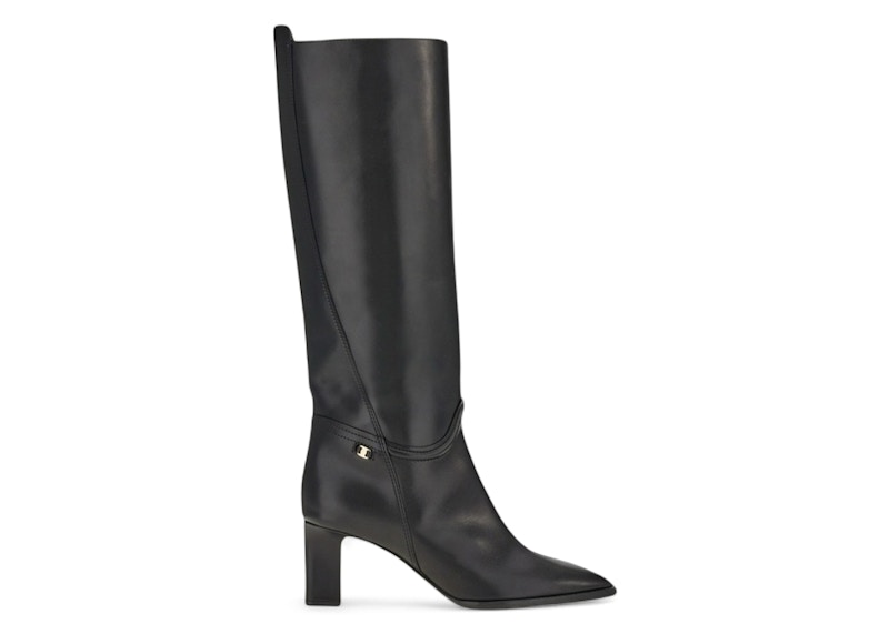 Pre-owned Ferragamo Torris Heeled Kneelength Boots (women's) Sneakers In Black