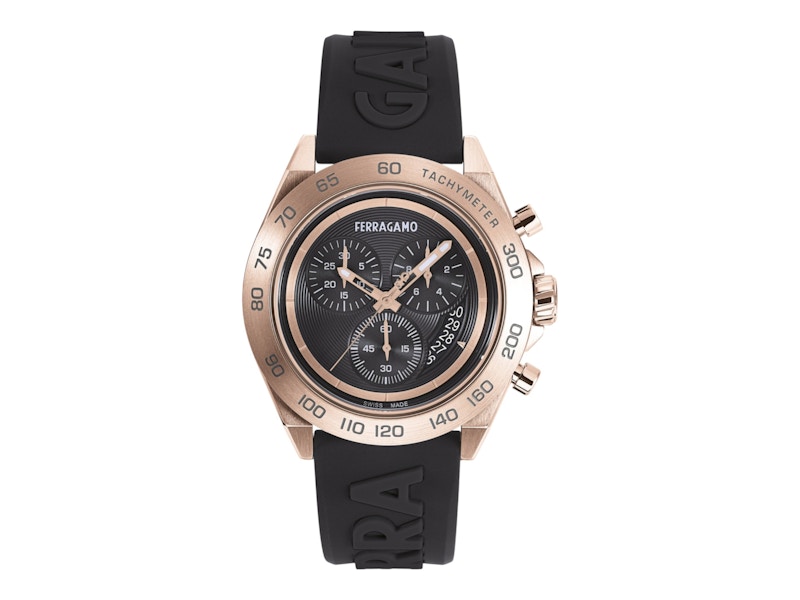 Pre-owned Ferragamo Men's Urban Chrono Sfkf00423 Watch In Stainless Steel In Silver