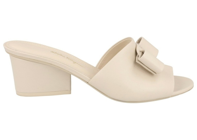 Ferragamo Valery 55 Leather Mules (Women's) Sneakers in Bone