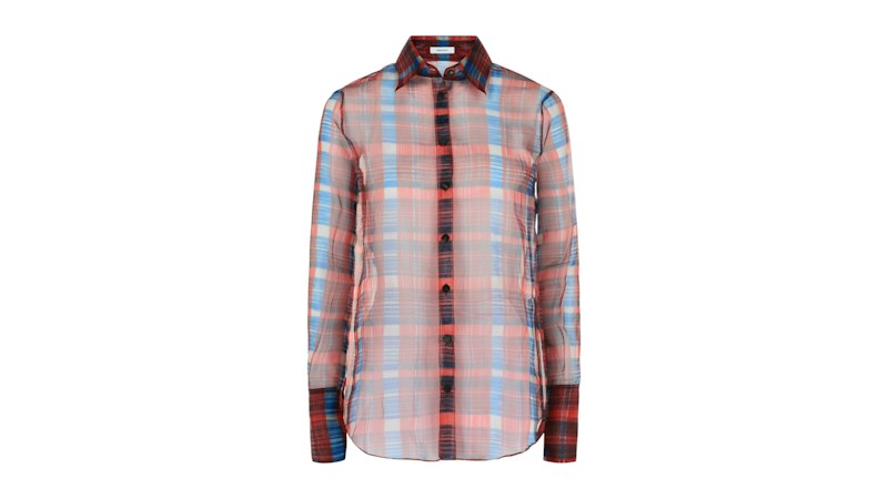 Camicia da donna Ferragamo August in organza con bottoni sul davanti
