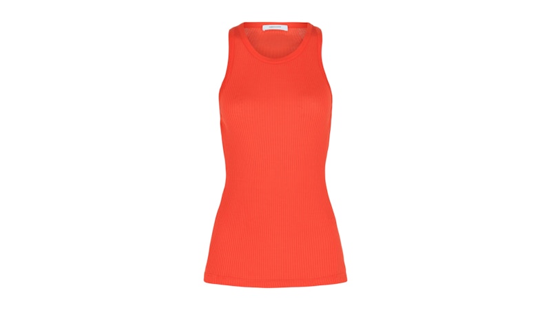 Ferragamo Women's Ribbed Tank Top Red