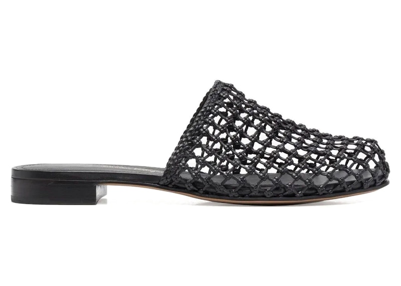 サンダル・ミュール FERRAGAMO Black leather Phobos mules (01D4367525321C NERO) Ferragamo Woven-Design Leather Mules Black (Women's