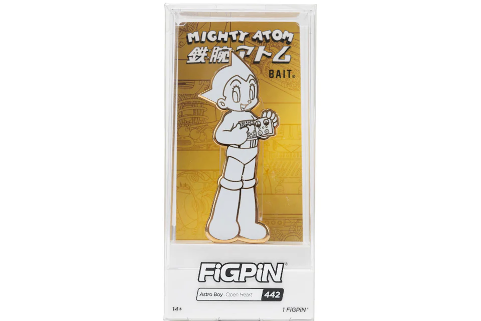 FiGPiN Astro Boy Open Heart Pin #442 White/Gold