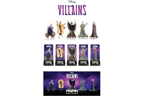 FiGPiN Disney Villains Deluxe Box Set LE Exclusivo Juego de 5 Pines