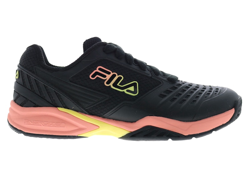 Pre-owned Fila Axilus 2 Energized (women's) Sneakers In Black/pink/yellow