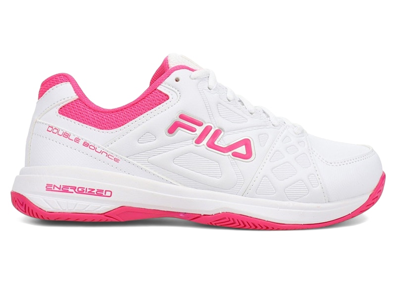 Pre-owned Fila Double Bounce 3 (women's) Sneakers In White/pink Glow In Multi